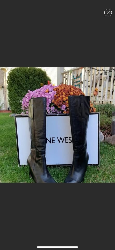 Nine West Black High Heel Boots Size 10 - photo 3