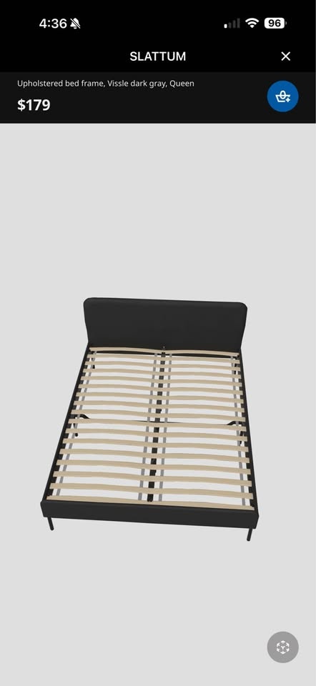 IKEA Slattum Queen Upholstered Bed Frame - photo 2
