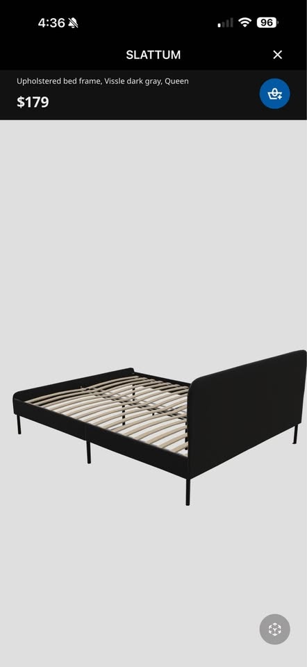 IKEA Slattum Queen Upholstered Bed Frame - photo 3