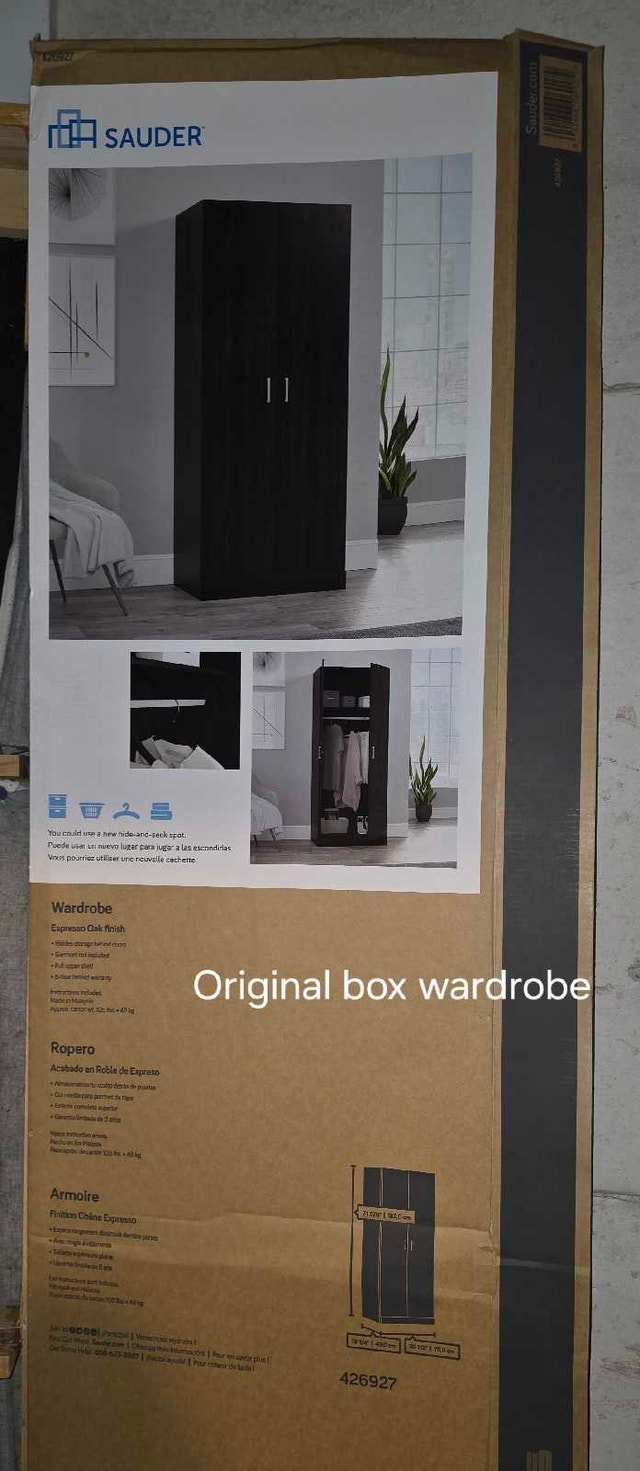 Sauder Wardrobe - Dark Brown, Two Doors - photo 2