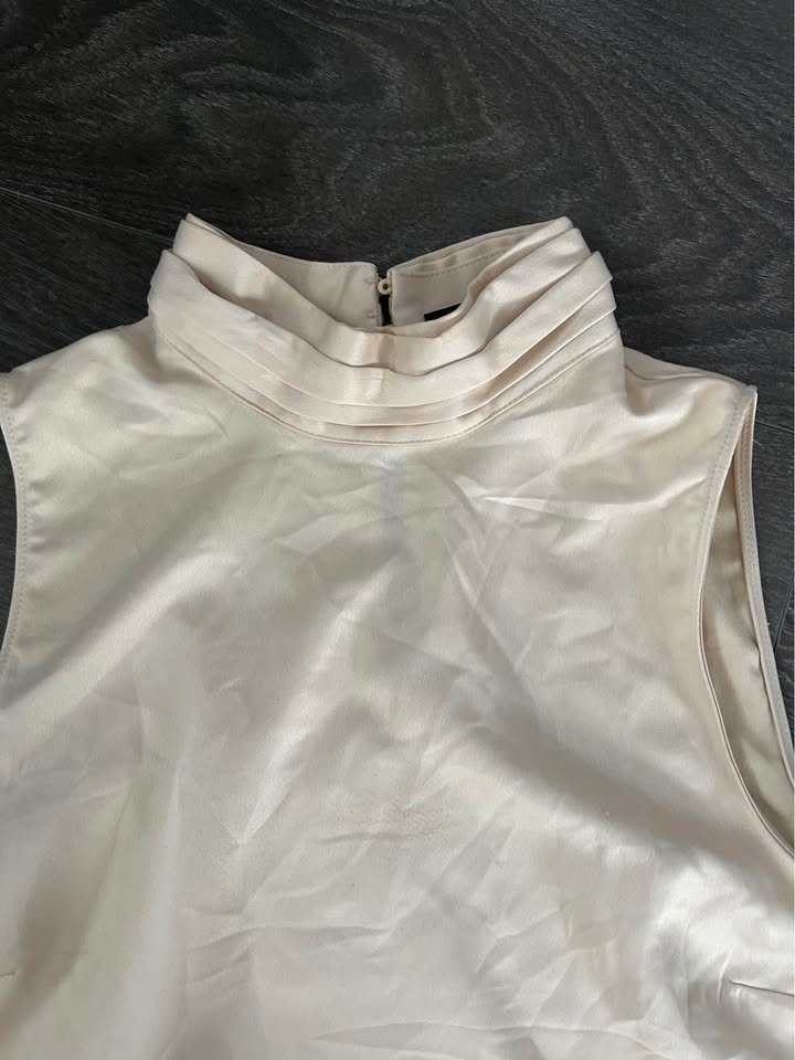 Cream Sleeveless Mock Neck Top - photo 3