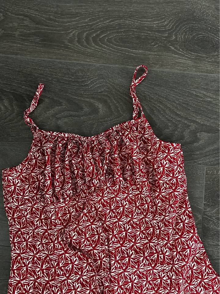 Shein Red Floral Slit Midi Dress Size M - photo 3