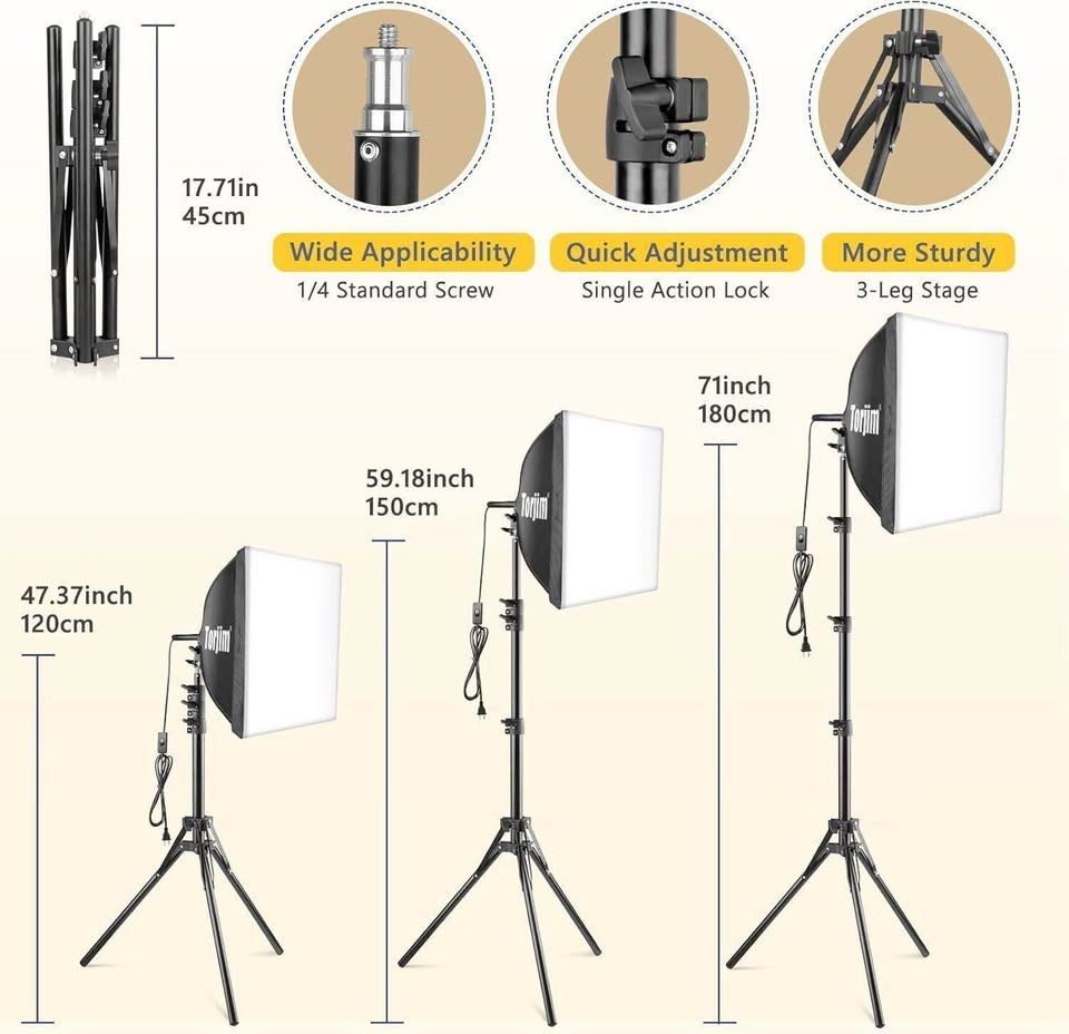 Torjim Softbox Photography Lighting Kit - photo 4