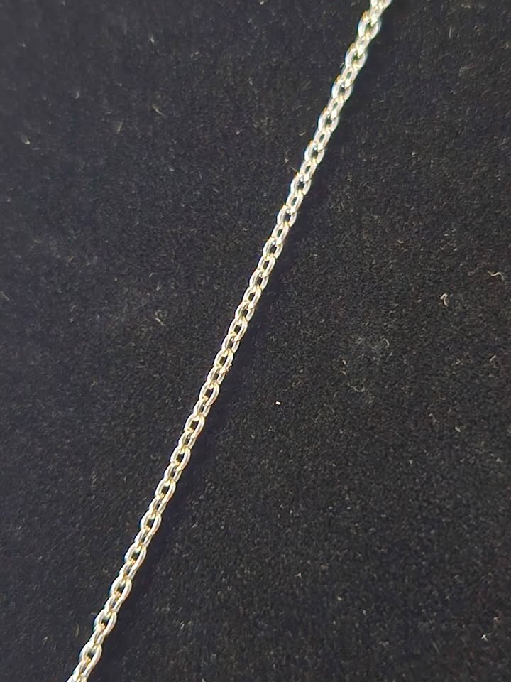 Sterling Silver 'a' Initial Necklace w Diamond Accent - photo 3