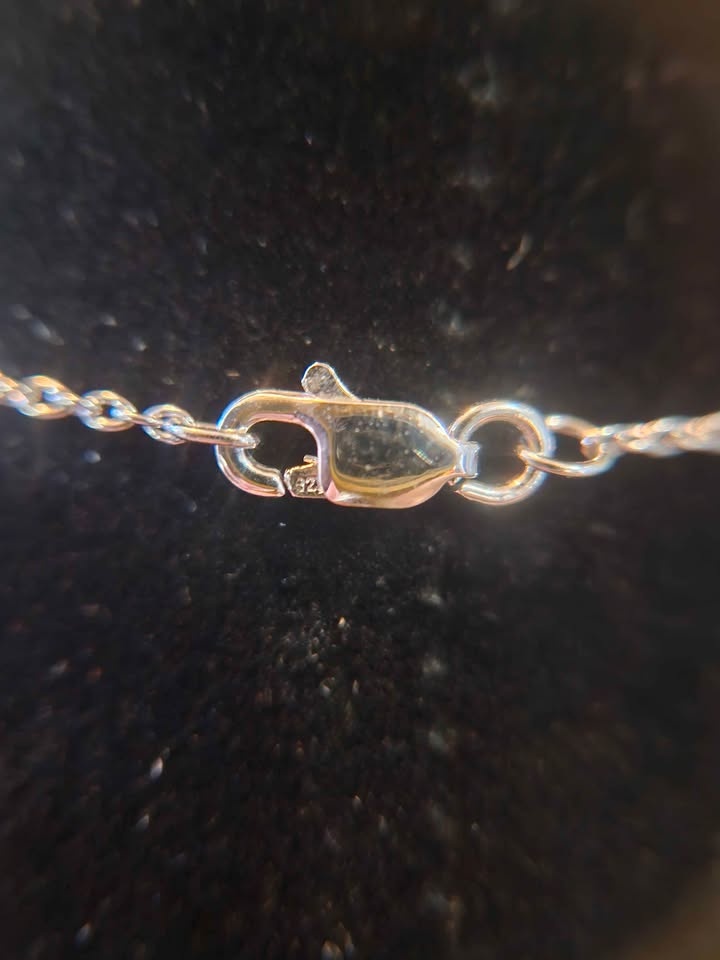 Sterling Silver 'a' Initial Necklace w Diamond Accent - photo 5