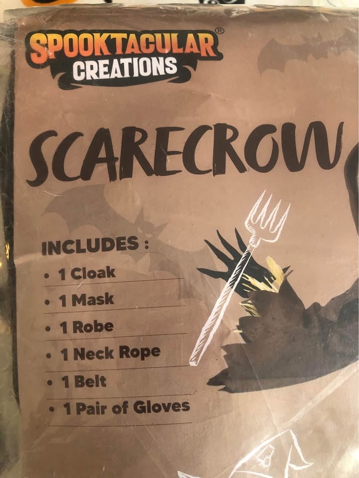 Scary Scarecrow Pumpkin Head Costume - photo 5