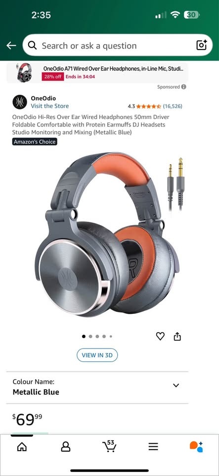 OneOdio Studio Pro 50 DJ Headphones - Brand New - photo 5