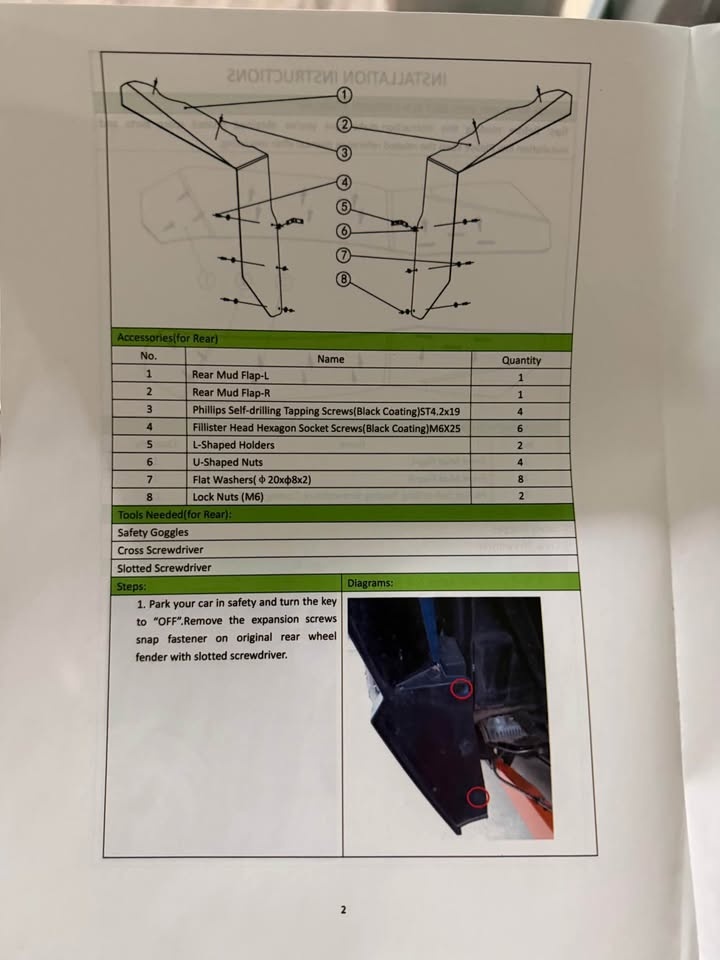 4pc Mud Flaps for RZR-S 900/1000 - photo 3