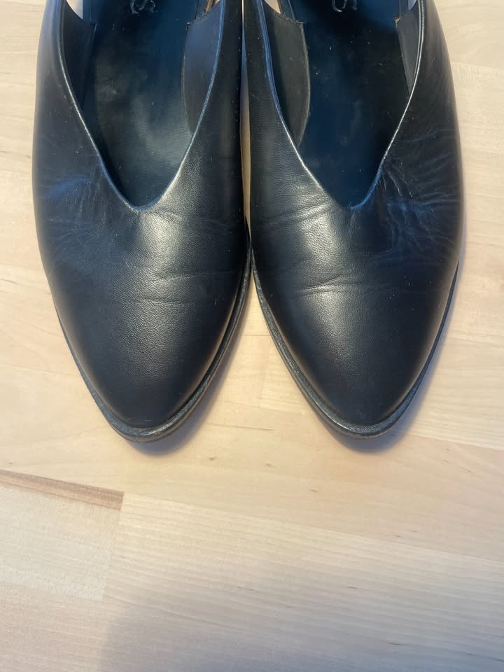 COS Leather Slingback Mules Sandals, Size US 7, Made in Portugal - photo 2