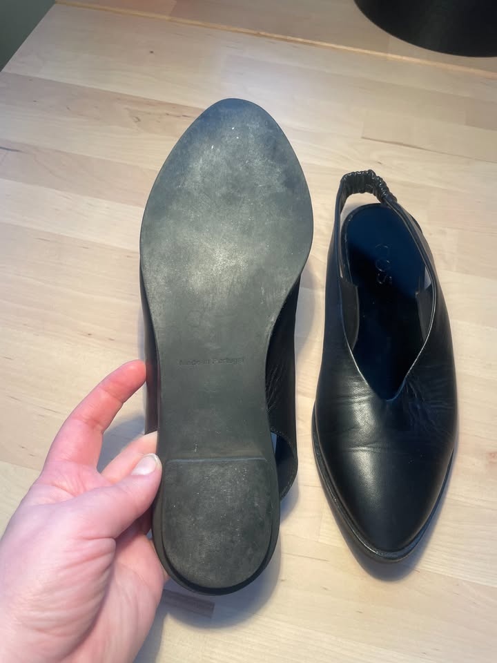 COS Leather Slingback Mules Sandals, Size US 7, Made in Portugal - photo 4