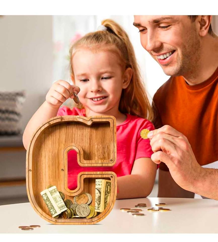 Wooden Letter "C" Piggy Bank - Kids Money Saving Bank - photo 2