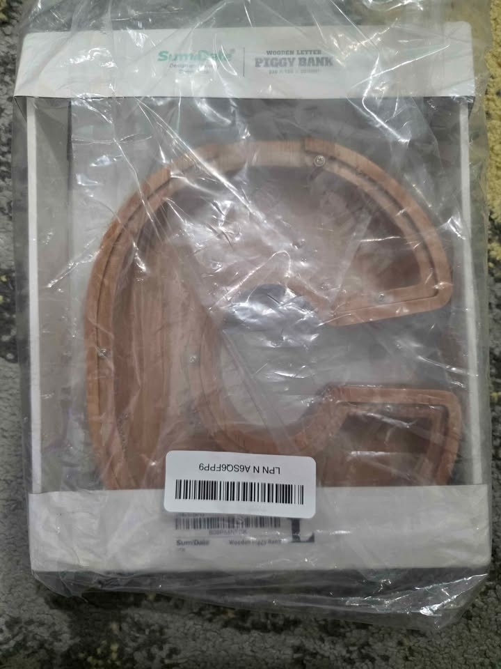 Wooden Letter "C" Piggy Bank - Kids Money Saving Bank - photo 3
