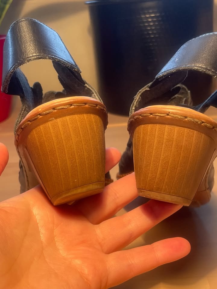Rieker Sina Slingback Shoes Black Leather EU 40 US 39 - photo 4