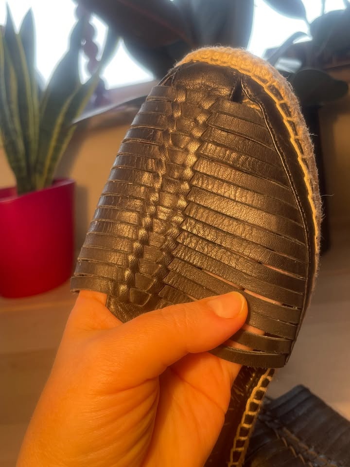 Dolce Vita Ceyla Black Leather Espadrille Sandals US 8.5 - photo 4