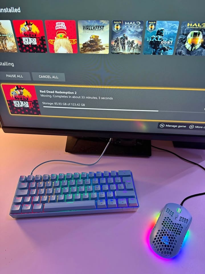 Blue Gaming Keyboard & Mouse
