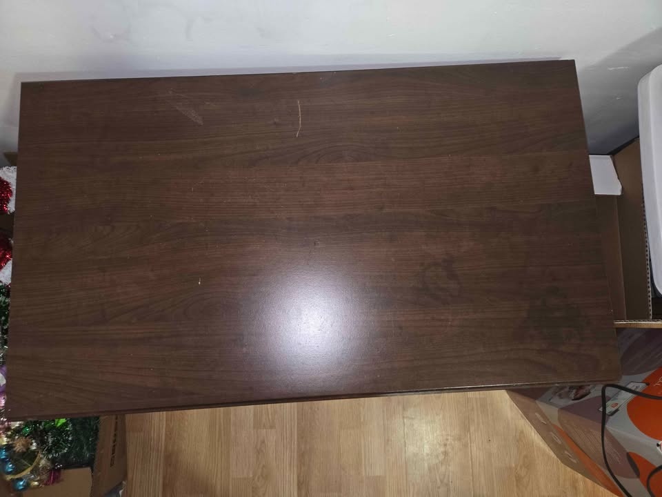 Dark Brown Wood Computer Desk - photo 2