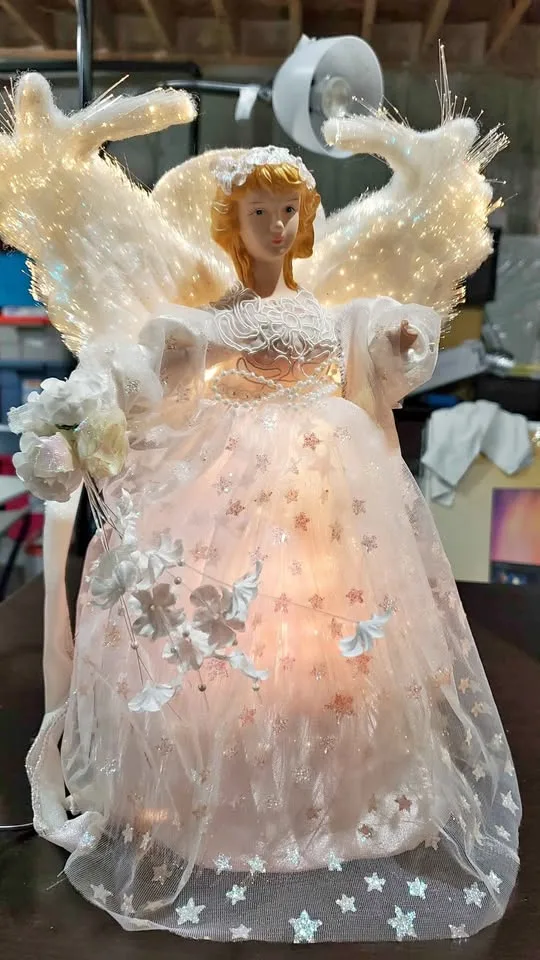 Angel fiber optics tree topper thumbnail