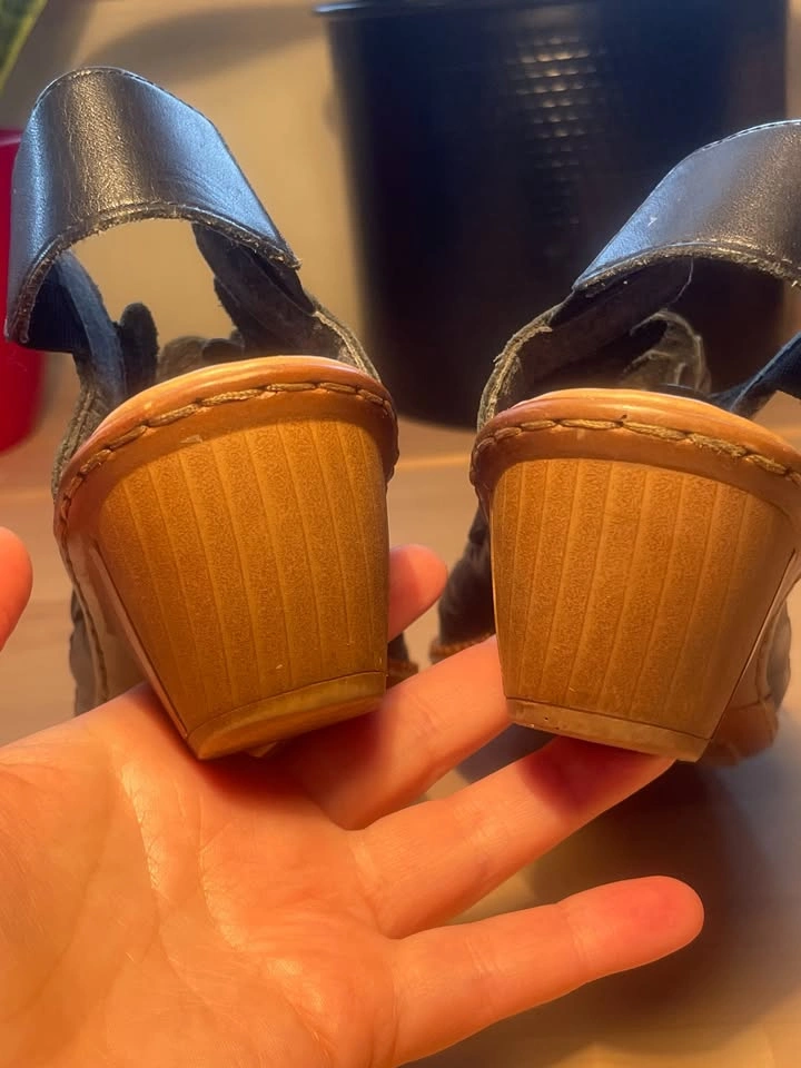 Rieker Sina slingback shoes black leather EU 40 US 39 - photo 4