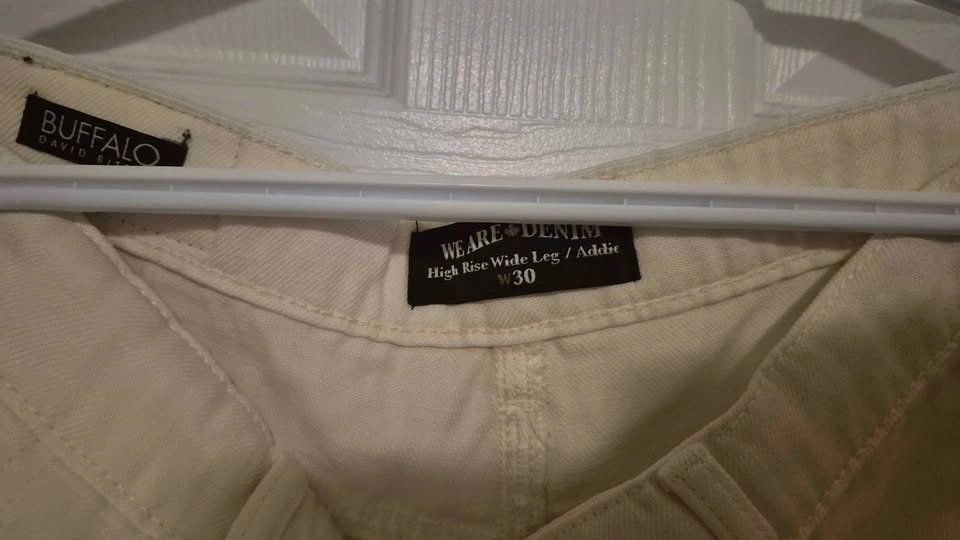 Buffalo David Bitton High Rise Wide Leg Jeans Size 30 Cream - photo 5