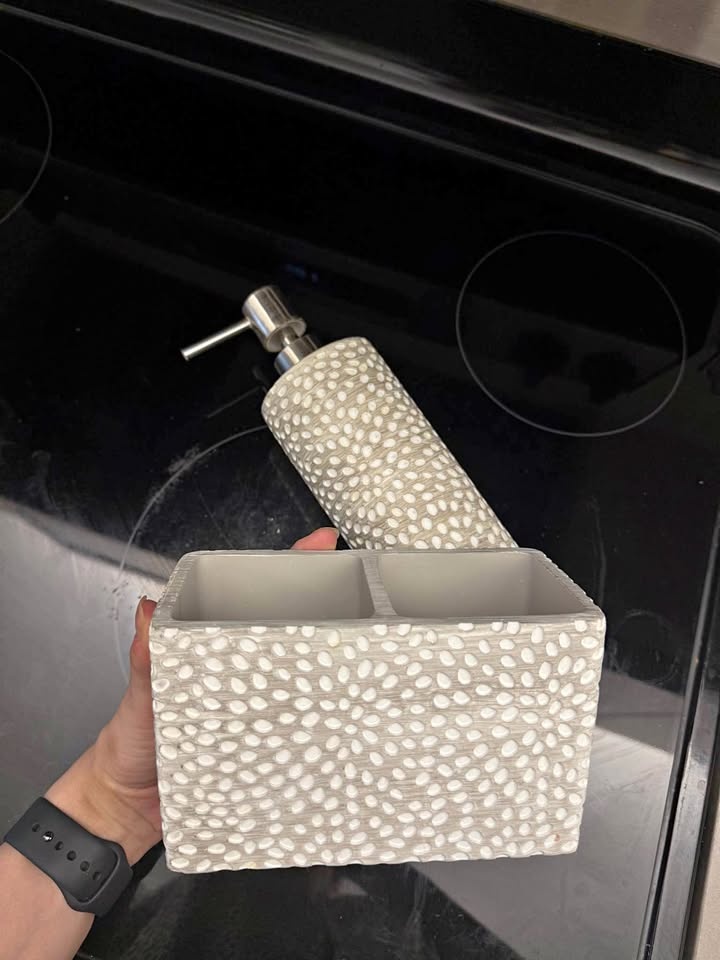 Bath Set: Soap Dispenser + Cup Holder