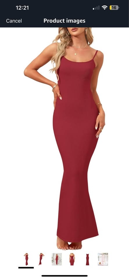 HTZMO Women's Elegant Summer Bodycon Maxi Dress - Red XS - photo 2