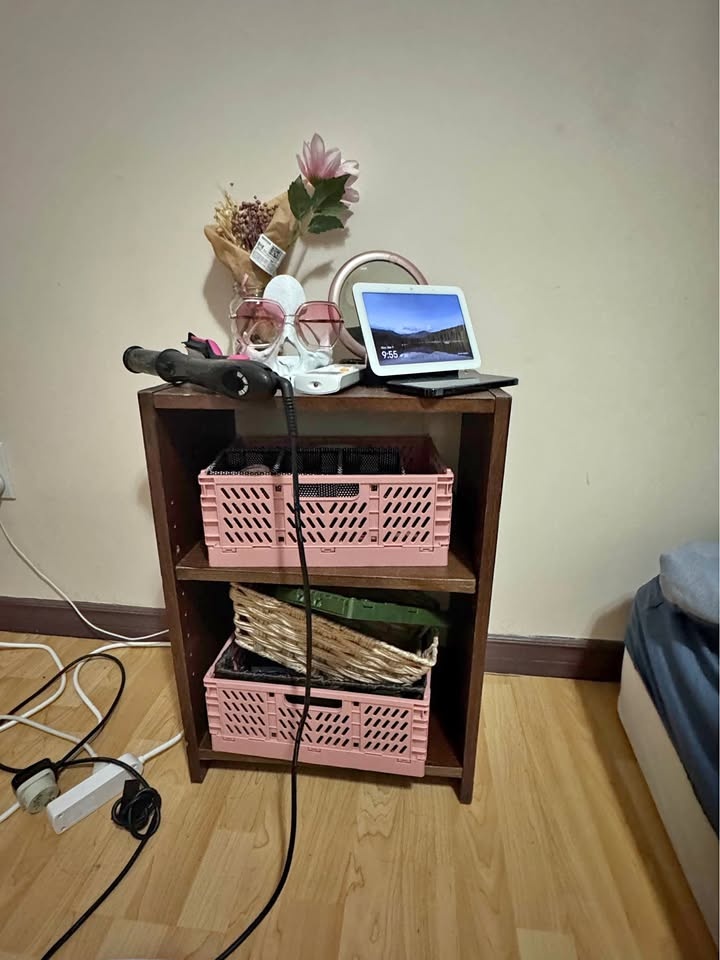 Small Dark Brown night table/shelf