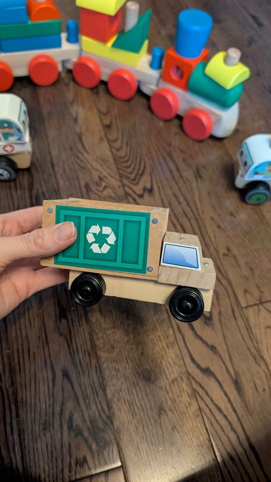 Montessori Wood Stacking Train and Vehicles Bundle - photo 3