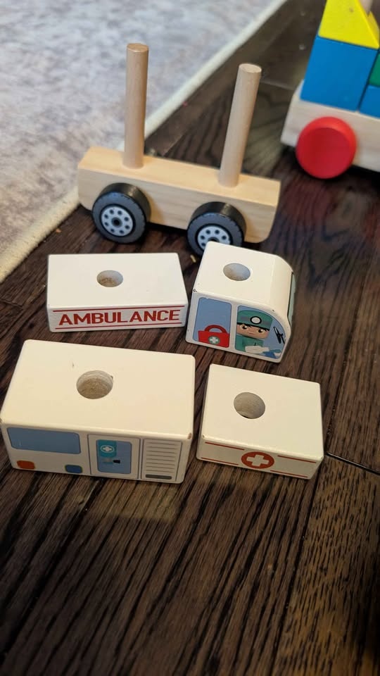 Montessori Wood Stacking Train and Vehicles Bundle - photo 5
