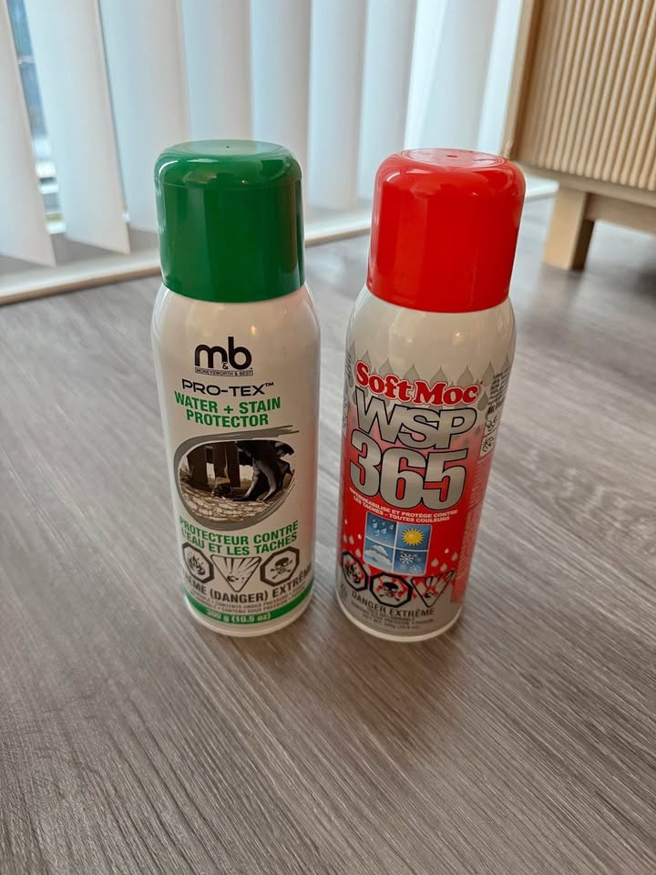 Shoe Water & Stain Protector Spray – 2 Cans (Half Full)