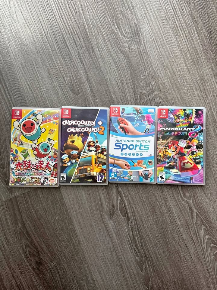 Nintendo Switch Games - Sports, Overcooked, Mario Kart, Taiko