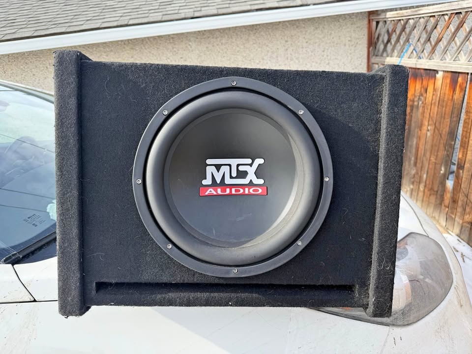 MTX 12 inch subwoofer with amp - car audio bass speaker