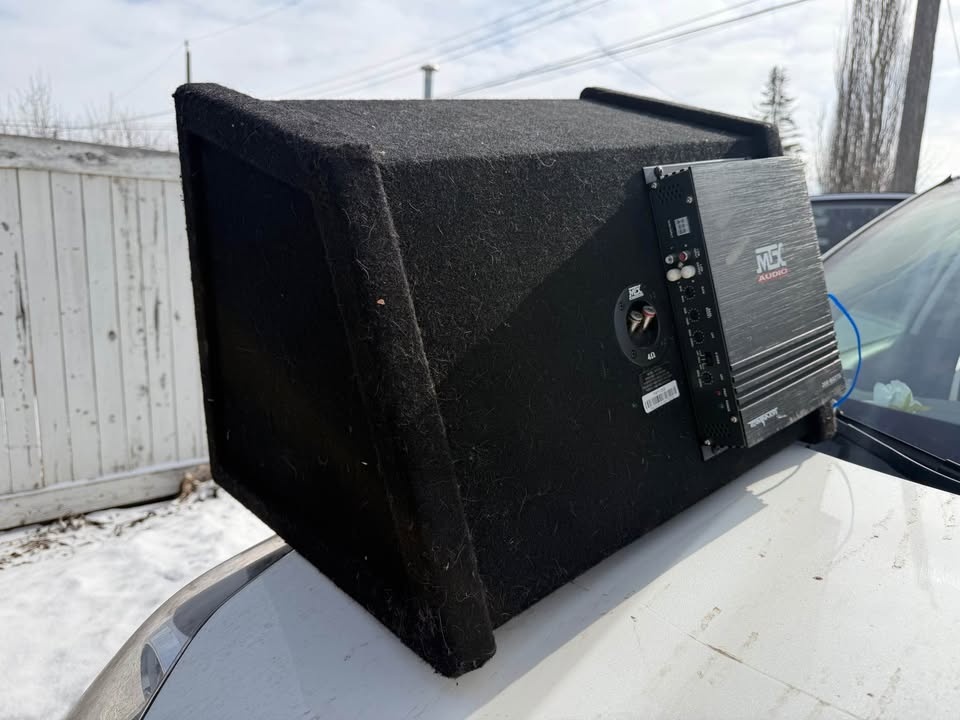 MTX 12 inch subwoofer with amp - car audio bass speaker - photo 2