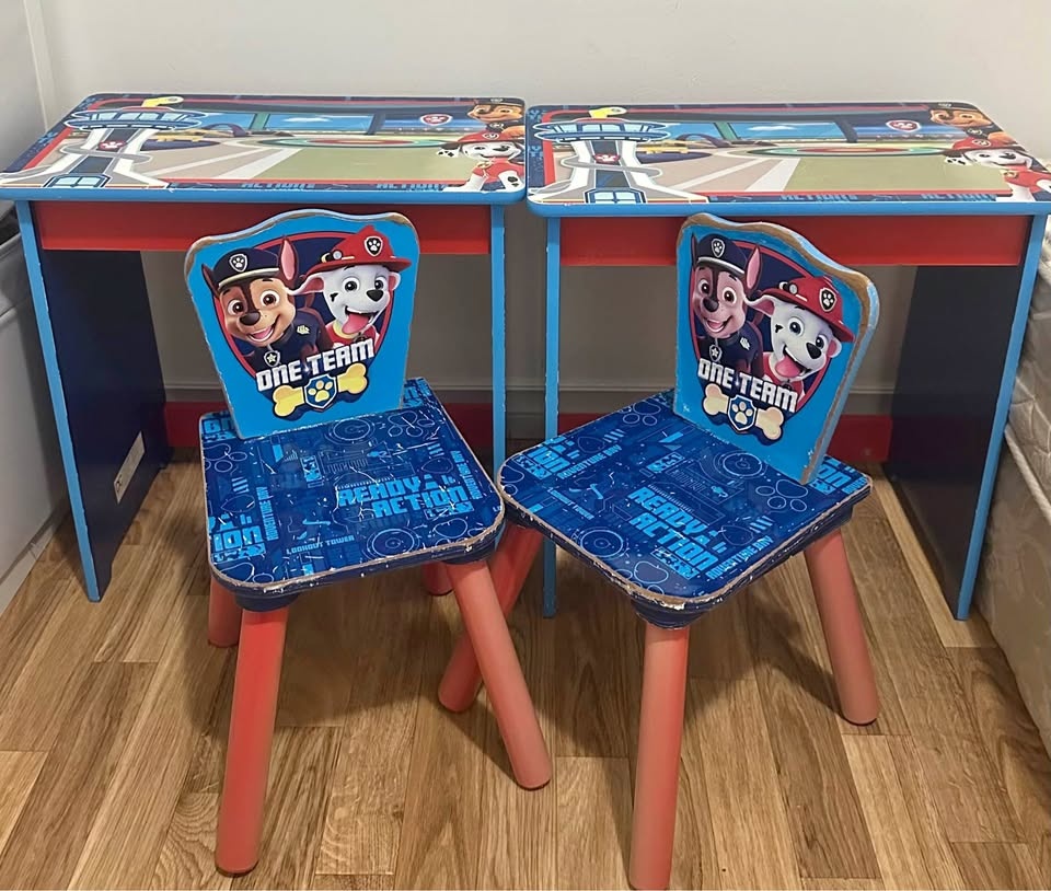 Paw Patrol Kids Desk Chair Set