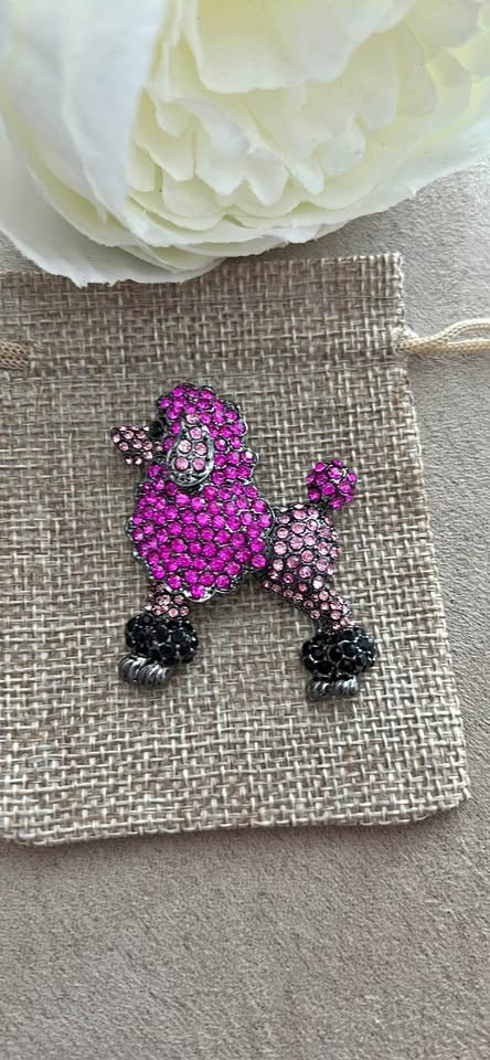 Poodle brooch