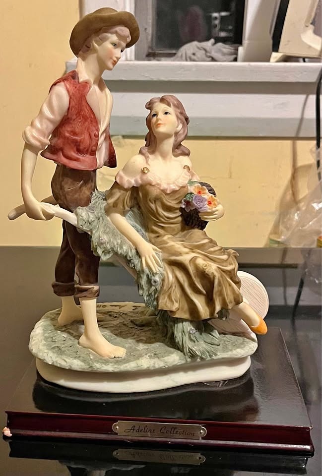La Anina Collection Man Pushing Woman In Wheelbarrow Figurine 19