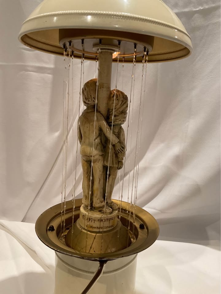 Table Lamp Rain Oil Vintage Creators (1974) Tom Sawyer & Becky T - photo 5