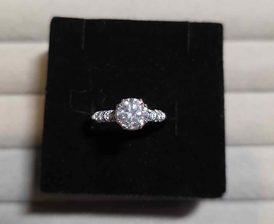 New Moissanite 1 Carat Sterling Silver Ring - photo 2