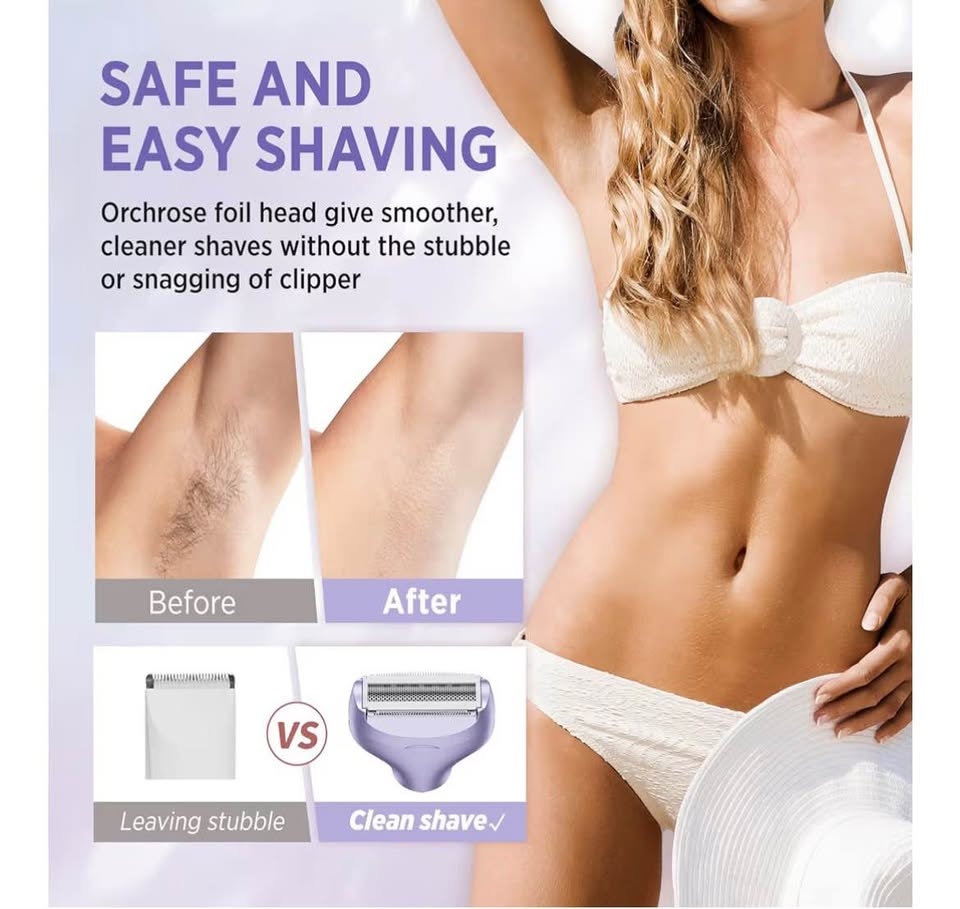 Women's Rechargeable Electric Razor - Periwinkle - photo 5