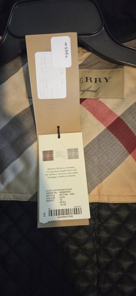 BRAND NEW - Burberry Harlington Parka Coat - Black - Sz 10 US - photo 4