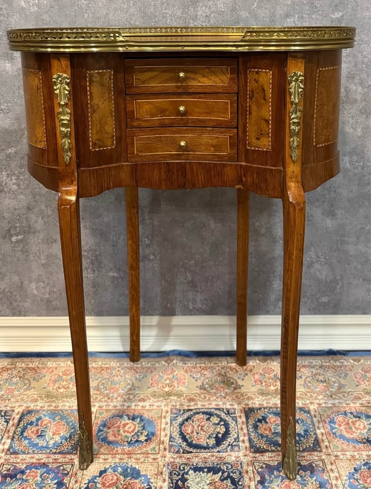 Pair of Early 20th Century French Louis XVI Style Demilune Side - photo 5
