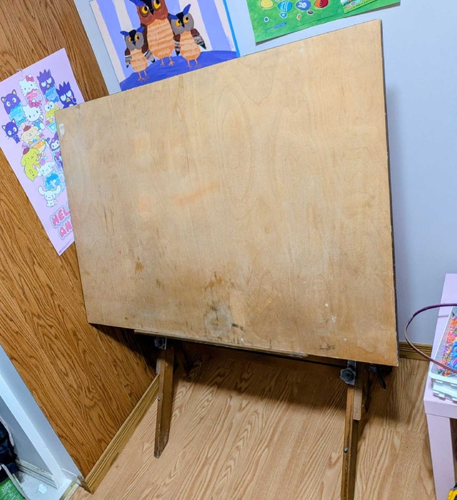 Extra Large Painting Easel / Drafting Table - Hardwood