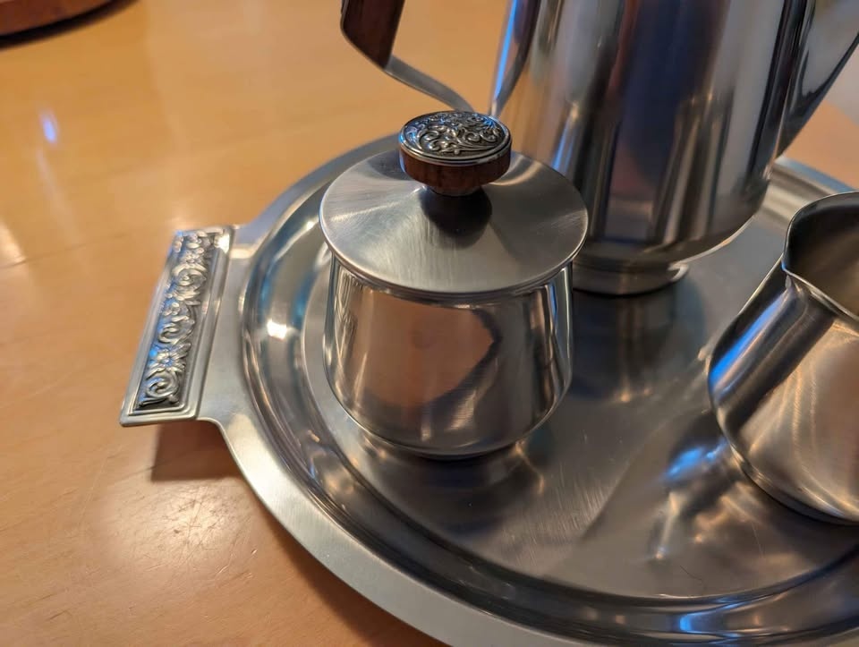 Mid Century Modern Stainless Steel Coffee Service - photo 2