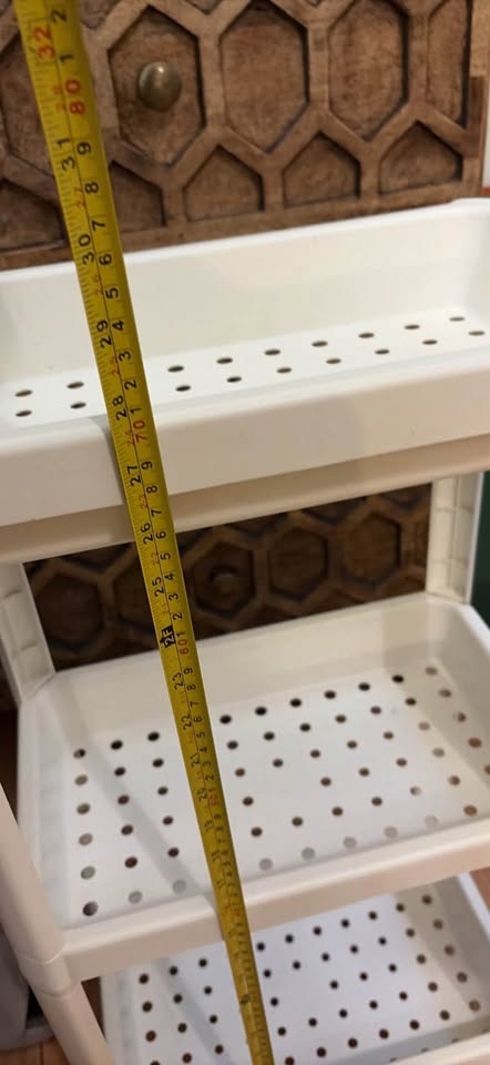 White 3-Tier Plastic Storage Cart Shelf - photo 5