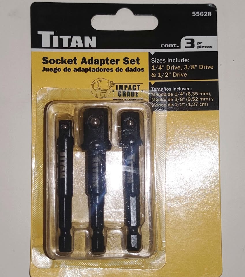 Titan 3pc Impact Grade Socket Adapter Set