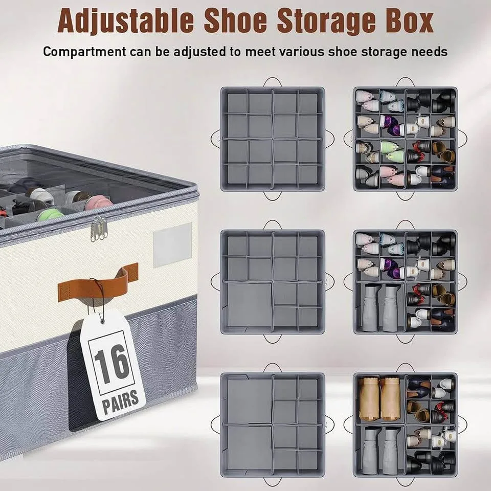 BNIB Foldable Shoe Organizer (16 Compartments) image indicator(2)