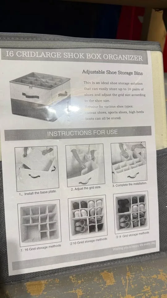 BNIB Foldable Shoe Organizer (16 Compartments) image indicator(6)