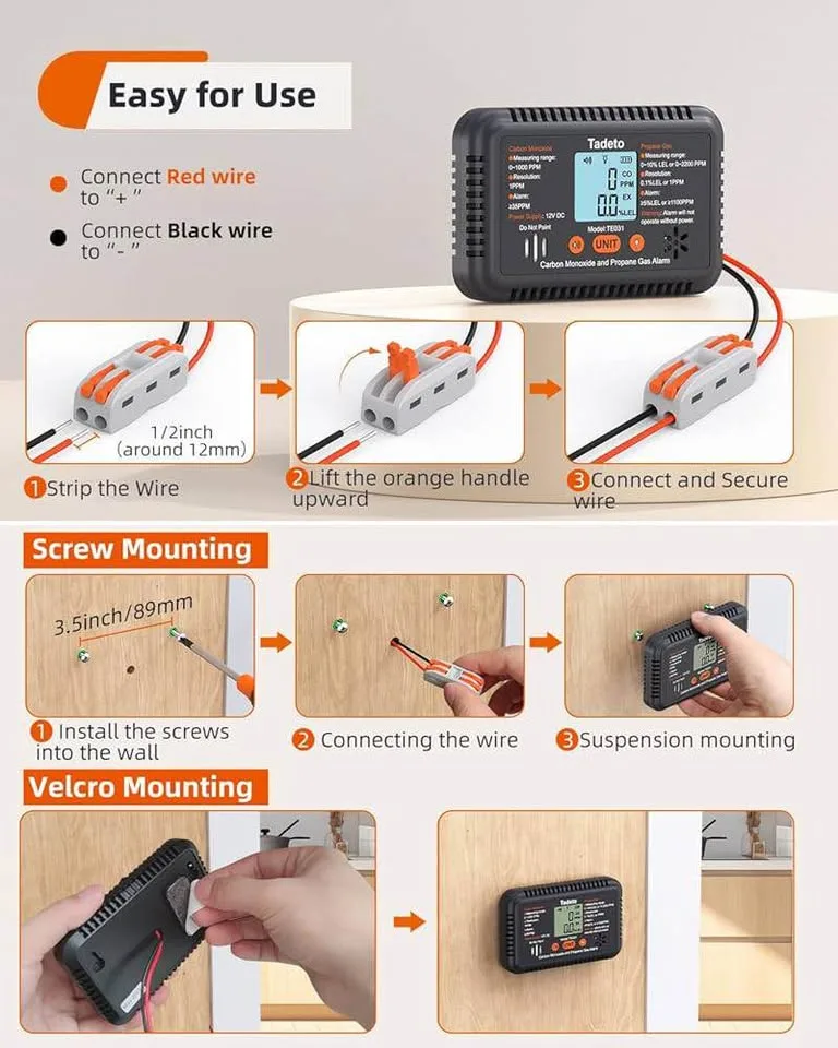 RV Carbon Monoxide and Propane Gas Alarm image indicator(5)