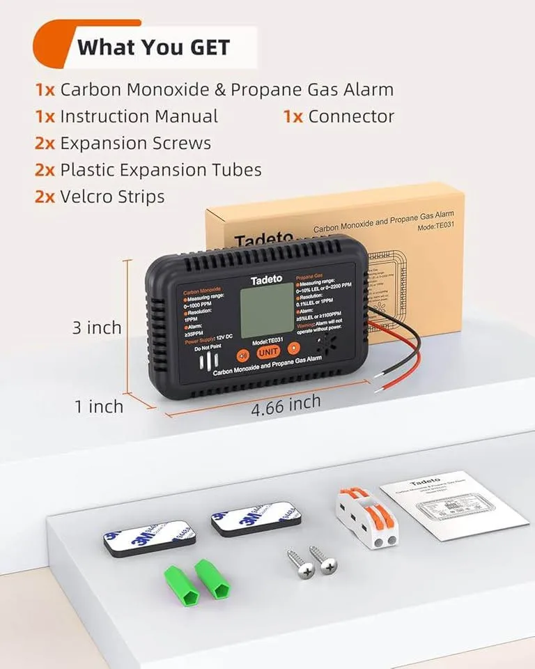 RV Carbon Monoxide and Propane Gas Alarm image indicator(6)