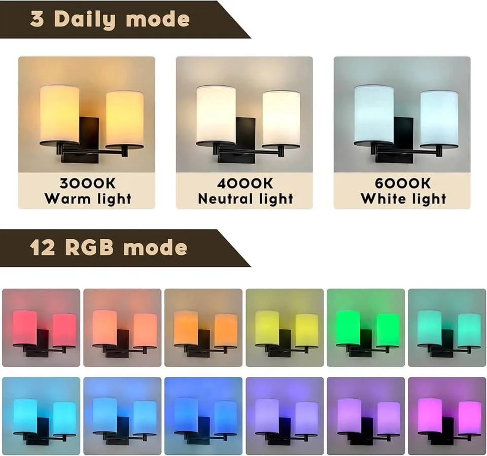 Dual Light Fixture, Rechargeable Battery Operated, Black image indicator(4)