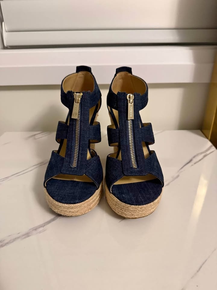 Denim Michael Kors Wedges Heels